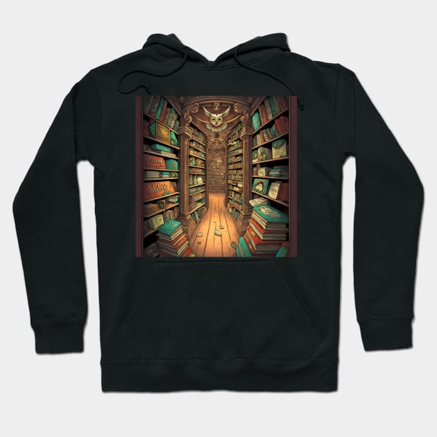 Book Shop Hoodie by OldSchoolRetro